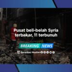 Pusat beli-belah Syria terbakar, 11 terbunuh.